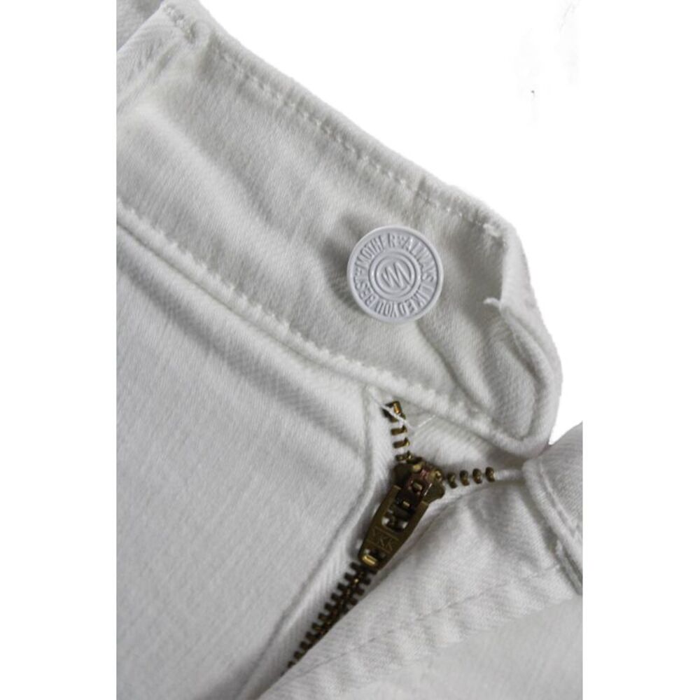 Mother Womens Cropped Ankle Jeans White Mid Rise Size 25 - Picture 4 of 7